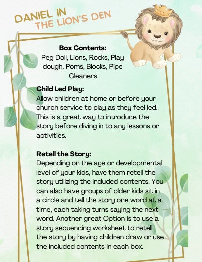 Daniel in the Lion's Den Laminated Learning Guide