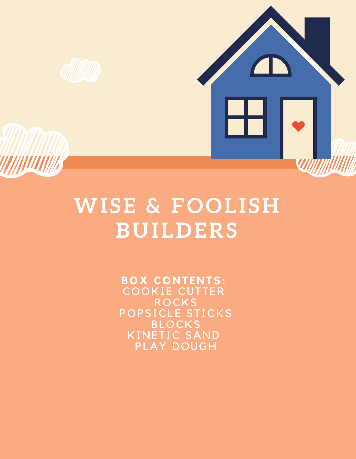 Wise and Foolish Builders Laminated Learning Guide
