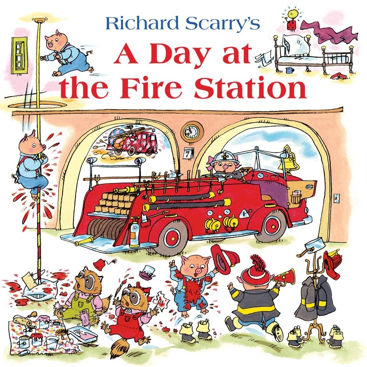 A Day at the Fire Station Paperback Book