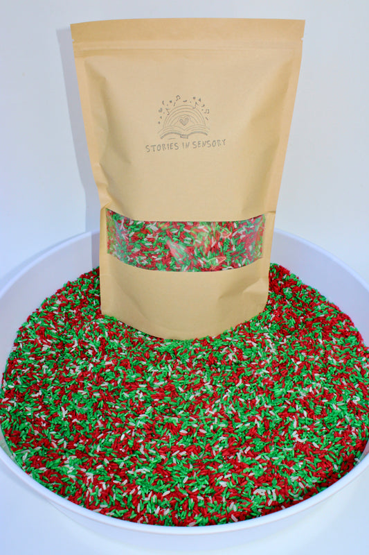 Holly Jolly Sensory Rice Mix