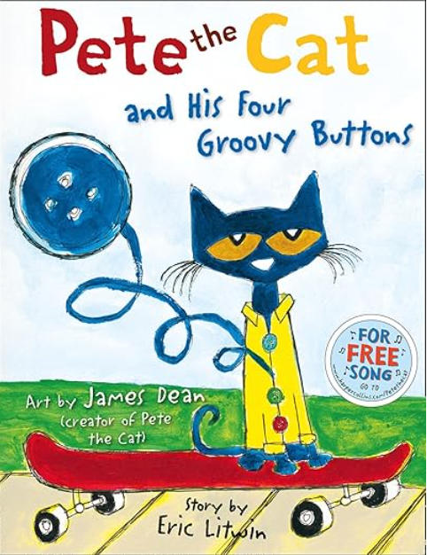 Pete the Cat and His Four Groovy Buttons Hardback Book