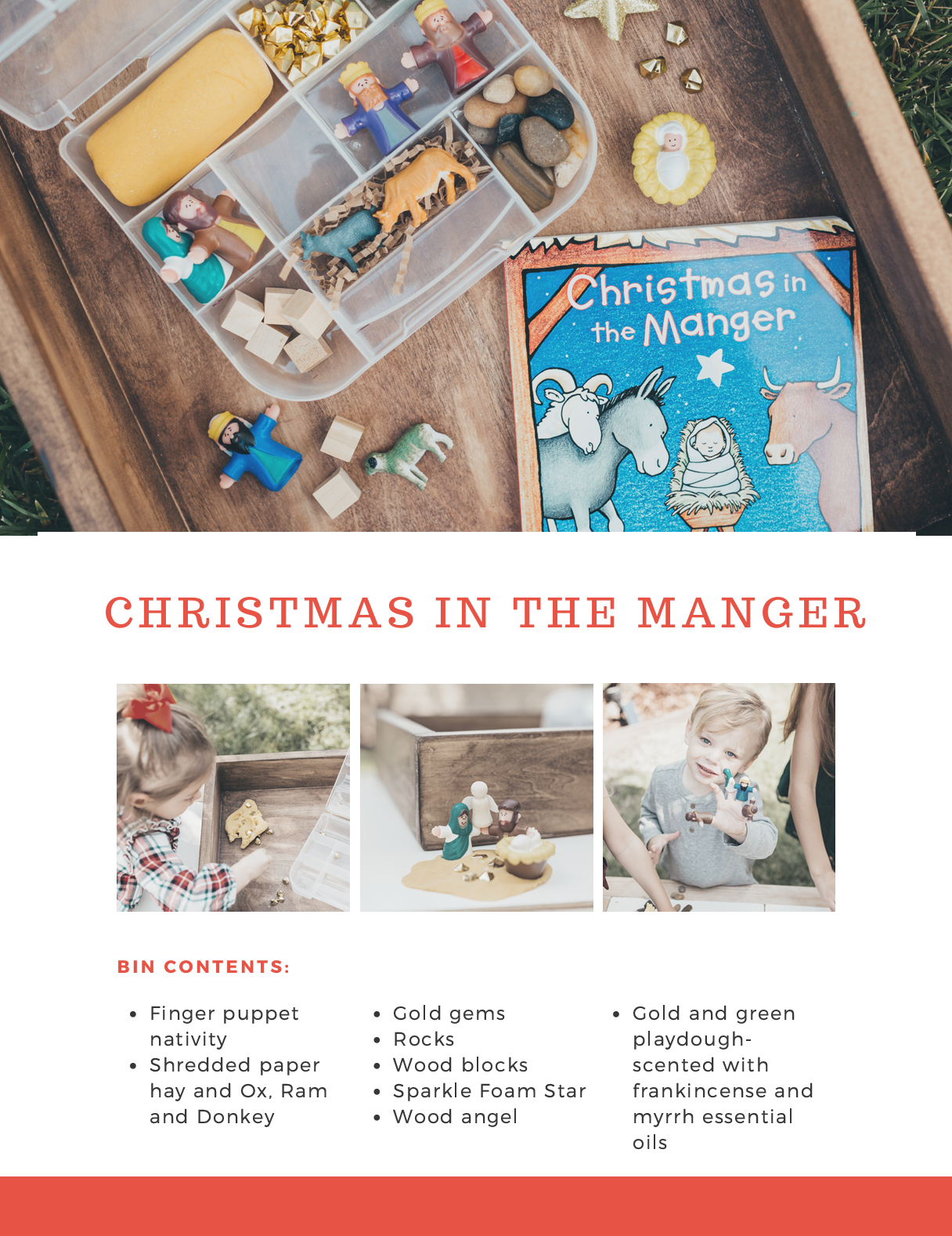 Christmas in the Manger Laminated Learning Guide